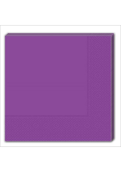 Peçete, Mor - 33 x 33 cm - 16 Adet
