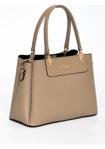 Kadın Çanta Vizon Lazer Baskılı - 206