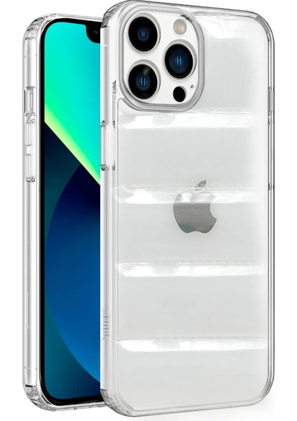 Deilmi Iphone 12 Pro Uyumlu Şeffaf Lens Korumalı Renkli Kapitone Görünüm Çizilmez Dapper Silikon Kılıf Kapak