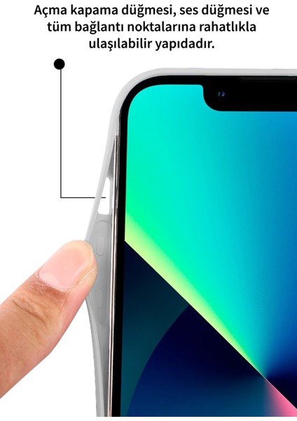 Deilmi Iphone 12 Pro Uyumlu Şeffaf Lens Korumalı Renkli Kapitone Görünüm Çizilmez Dapper Silikon Kılıf Kapak