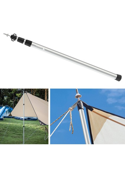 Teleskoplama Muşamba Kutupları Çubuklar Çıkarılabilir Ayarlanabilir 118-211CM Dış Mekan 3.0m Gümüş (Yurt Dışından)