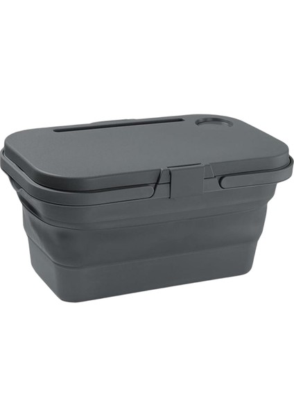 Barbekü Kamp Seyahati Için Çok Fonksiyonlu Katmanlı Deluxe Yaratıcı Katı Seyahat Depolama Sepeti Ile Piknik, Gri (Yurt Dışından)