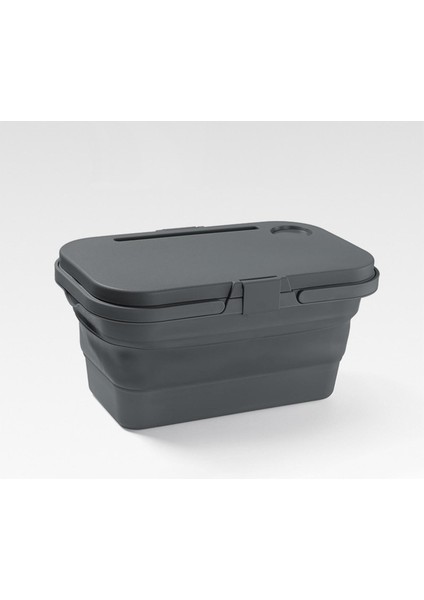 Barbekü Kamp Seyahati Için Çok Fonksiyonlu Katmanlı Deluxe Yaratıcı Katı Seyahat Depolama Sepeti Ile Piknik, Gri (Yurt Dışından) modelleri