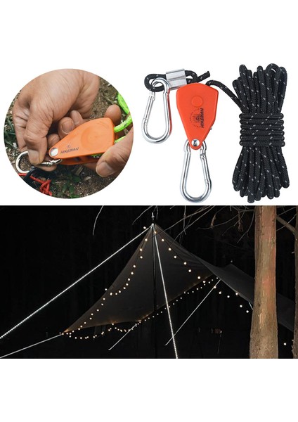 Kasnak Ratchet Halat Askı Rüzgar Ipi Gevşek Metal Dişliler Gevşek Kanıtı 4mm 4m Siyah (Yurt Dışından)