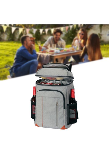 Kamp Piknik Çantası Piknik Sırt Çantası 22L Için Su Geçirmez Termal Soğutucu Çanta (Yurt Dışından)