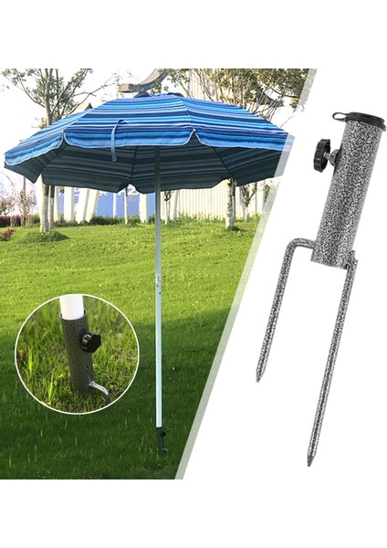 Parasol Şemsiye Standı Dış Mekan Bahçe Şemsiyesi Tutucu W/ 2 Çatal Boru Çapı 4cm (Yurt Dışından) fırsatları