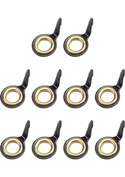 3X10X Paslanmaz Çelik Balıkçı Çubuk Kılavuzlar Balıkçı Çubuk Uç Onarım Kiti Altın 7 3 Pcs (Yurt Dışından)
