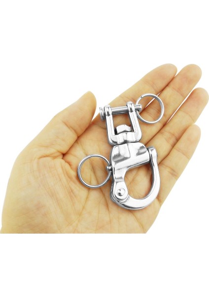 Paslanmaz Çelik Döner Snap Snap Hook Shackle Boat Anchor Zincir Gözü Deniz Için (Yurt Dışından)