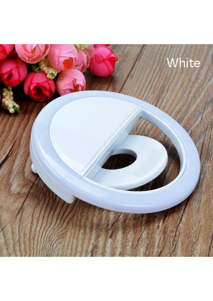 3 Pcs RK12 Cep Telefonu Selfie Dolgu Işık Yuvarlak Şarj LED Dolgu Işığı - Beyaz (Yurt Dışından)