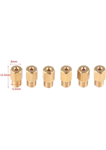 6pcs 220 230 240 250 260 270 Bakır Kafa Ana Jet Kiti Karbüratör Için (Yurt Dışından)