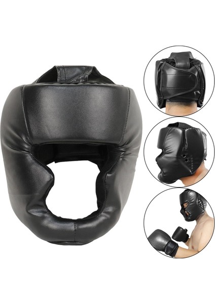 Head Guard Boks Makya Kafa Koruyucu Mma Kafa Yüzü 58 Ila 66CM Siyah 58 Ila 66CM Siyah (Yurt Dışından)