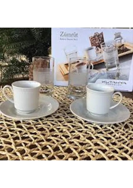 Kütahya Porselen Zümrüt Kahve Ikram Seti