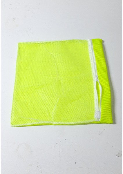 4 Adet 4 Renk Fermuarlı - Hassas Çamaşır Terlik Ayakkabı Yıkama Filesi Büyük Boy