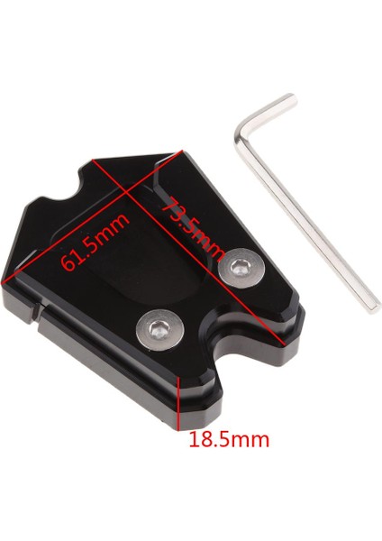 Vespa Gtv 300IE Siyah Için Cnc Kickstand Side Stand Uzantı Plakası Pedi (Yurt Dışından)
