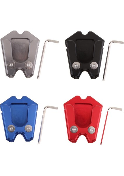 Vespa Gtv 300IE Siyah Için Cnc Kickstand Side Stand Uzantı Plakası Pedi (Yurt Dışından)