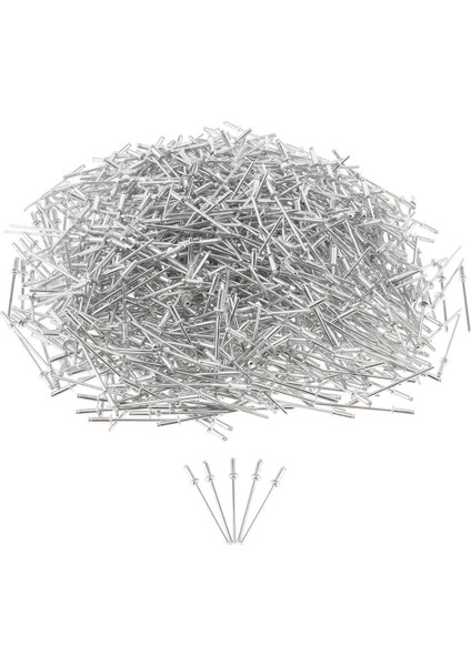 1000 Adet Kör Perçin Perçinler Dome Başkanı Açık Und Raptiye Dıy Gümüş 2.4 mm. 2.4 x 7 mm. (Yurt Dışından)