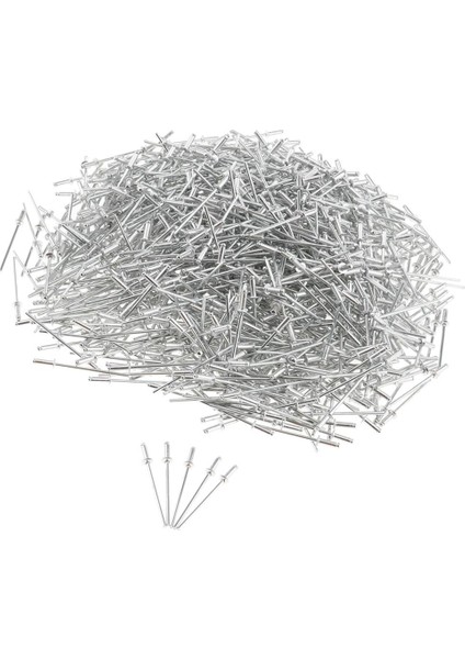 1000 Adet Kör Perçin Perçinler Dome Başkanı Açık Und Raptiye Dıy Gümüş 2.4 mm. 2.4 x 7 mm. (Yurt Dışından)