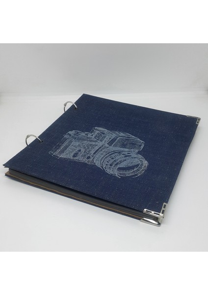 Kot Denim Kumaş Kapaklı Fotoğraf Makinası Temalı Albüm Anı Defteri 15 Yaprak 23 x 20 Cm fiyatları