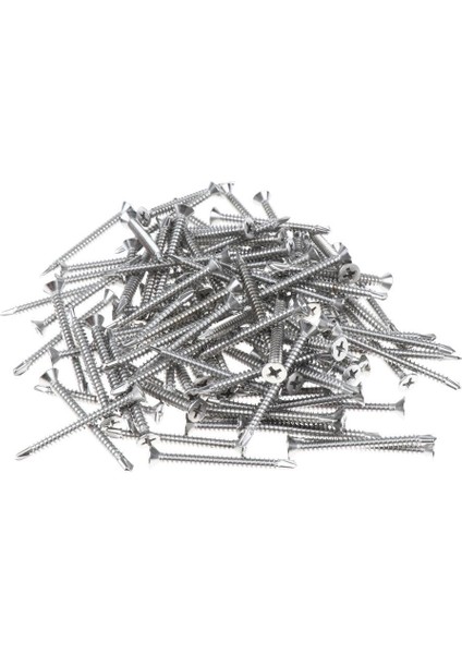 100 Pcs 8 Düz Kafa Kendinden Dokunma Tahrik Vidaları Çelik İplik Bağlantı Elemanları (Yurt Dışından) fiyatları