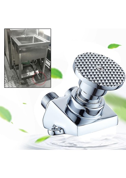 Ayak Pedal Valfi Pirinç Banyo Mutfak Montajı Musluk Musluk Pedal Su Muslukları Eğim Tipi (Yurt Dışından)