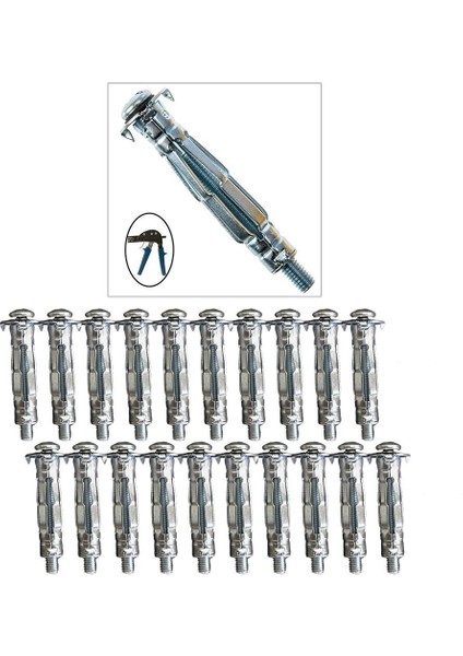 İçi Boş Duvar Çapaları Boşluk Duvar Ağır Hizmet Tipi Metal Alçıpan "molly" 5 x 37 (Yurt Dışından)