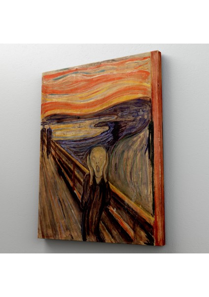 Lilafil Edvard Munch'un Çığlık Isimli Eseri Kanvas Tablo