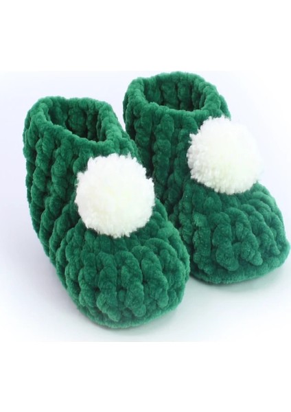 Pon Ponlu El Örgüsü Bebek Panduf modelleri