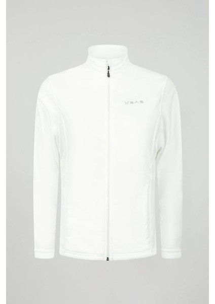 Peridot Tam Fermuarlı Kadın Polar Sweatshirt Beyaz 2ASPRD11050