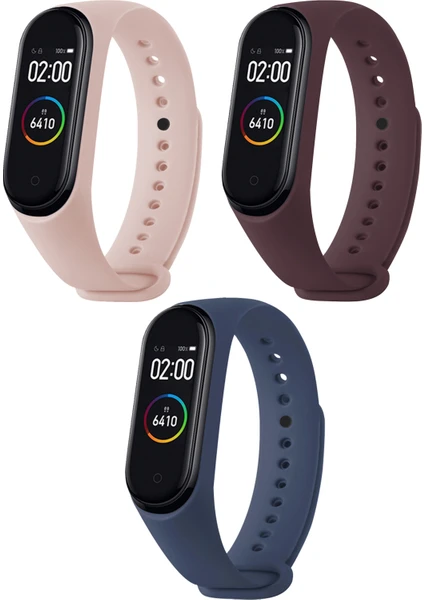 Xiaomi Mi Band 3 ve Mi Band 4 Uyumlu Yüksek Kalite Silikon Kordon Seti