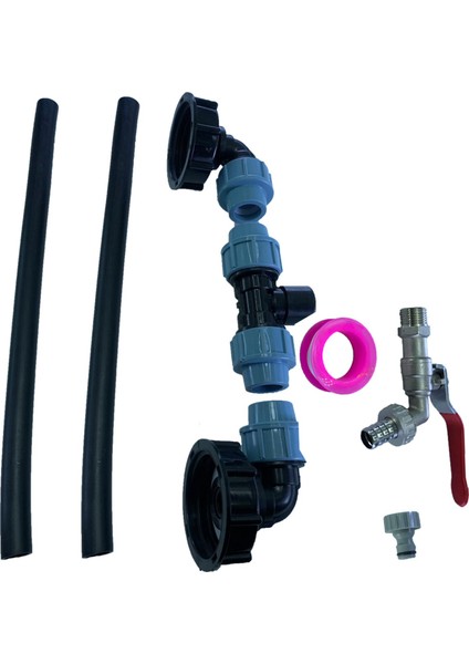 Ic Tank Adaptörü Drenaj Dokunun ile 1 Tüp ve 2 Kavisli Konnektörler Fittings B (Yurt Dışından)