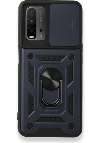 Xiaomi Redmi 9t Kılıf Yüzüklü Standlı Kamera Korumalı Pars