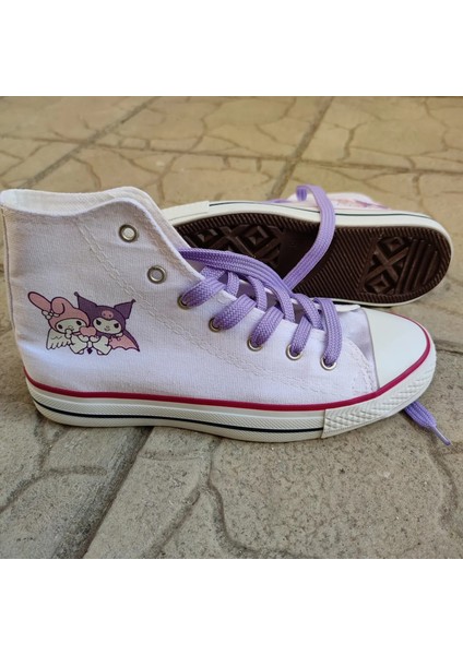 My Melody Baskılı Siyah Spor Ayakkabı Sneakers