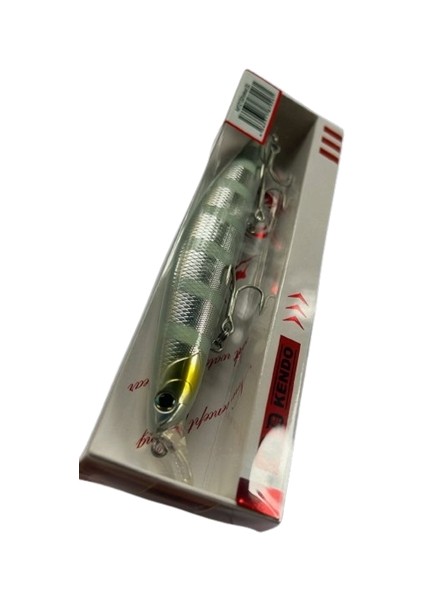 Kendo Seabass Minnow 125F 21GR (Color : 32) (Zebra Glow)