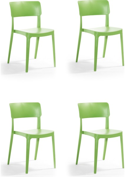 Pano Renkli Sandalye 6'lı Set Yeşil