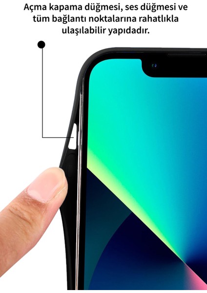 Deilmi Iphone 13 Pro Uyumlu Siyah Lens Korumalı Renkli Kapitone Görünüm Çizilmez Dapper Silikon Kılıf Kapak