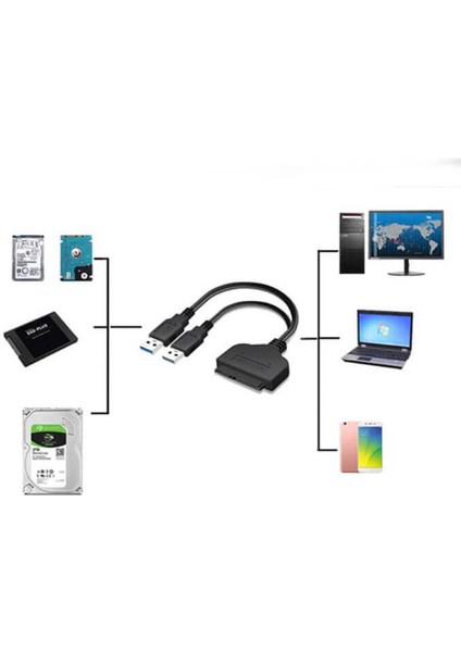 USB 3.0 2.5 Inç Sata SSD HDD Hard Disk Kablosu Veri Aktarma Kablosu