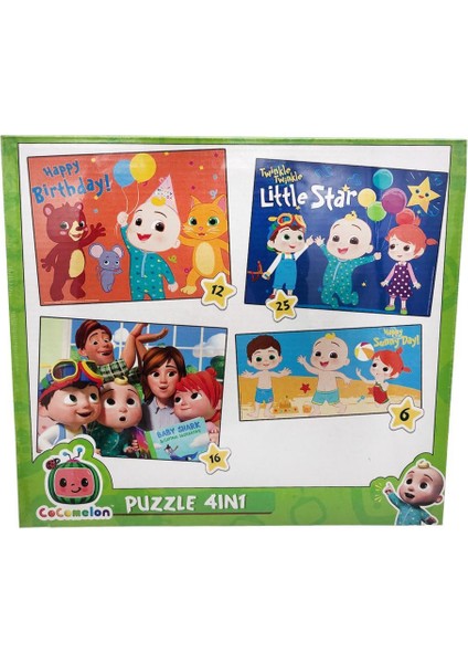 Cocomelon 4 In 1 Puzzle 3 Yaş Üstü Çocuklar Için Eğitici Yapboz