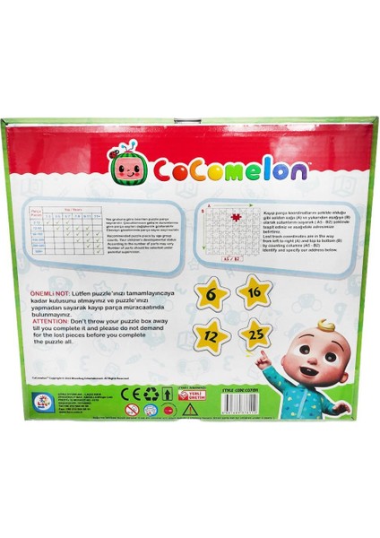 Cocomelon 4 In 1 Puzzle 3 Yaş Üstü Çocuklar Için Eğitici Yapboz