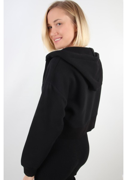 Crop Kapüşonlu Hırka (B20-5013)