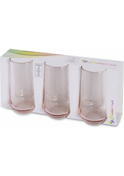 470 cc 3'lü Allegra Su Bardağı - Pembe fiyatları