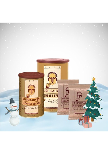 Yılbaşı Paketi Türk Kahvesi 100 gr x 2, 250 gr ve 500 gr