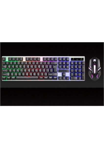 RX-K800 Kablolu Işıklı Oyuncu Klavye Mouse Seti