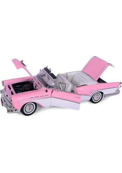 1:18 1957 Buıck Roadmaster Pembe Model Araba modelleri