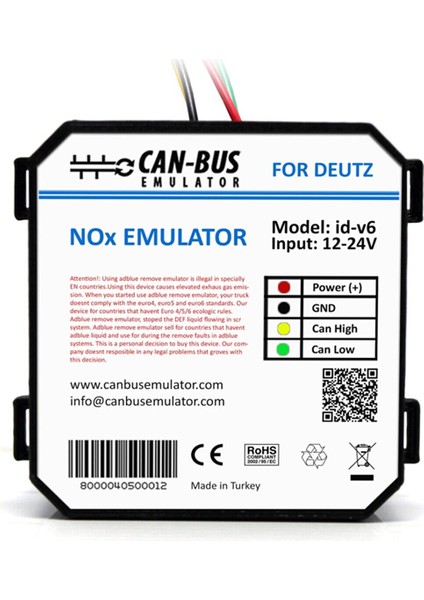 Deutz Euro 6 Nox Sensör Emülatör