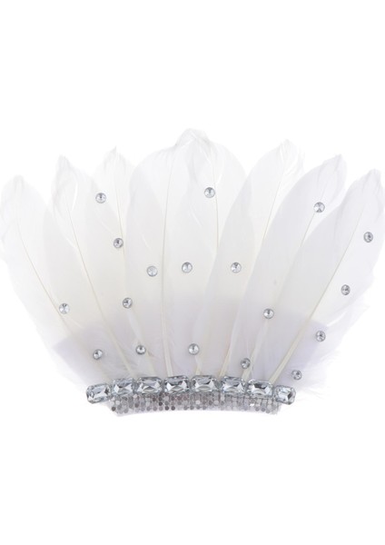 Broş Pim Rozetleri Emzirilen Diy Zanaat Moda Parti Bar Şarkıcısı Gösterim Beyaz Tüy (Yurt Dışından) fiyatları