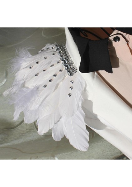 Broş Pim Rozetleri Emzirilen Diy Zanaat Moda Parti Bar Şarkıcısı Gösterim Beyaz Tüy (Yurt Dışından) modelleri