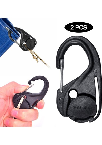 2pcs Kordon Sıkıcı Karabiner Klips Bağlantı Elemanı Aracı Ip Karabiner Büyük Kamp Için (Yurt Dışından) fırsatları