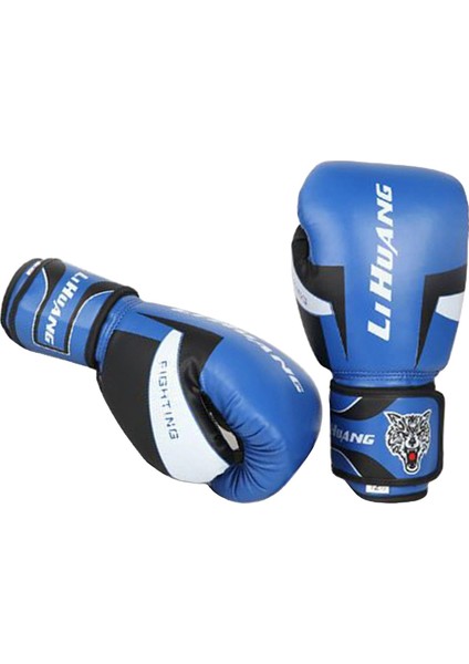 Strade Store Boks Eldiven Pu Deri Muay Thai Delme Çantası Mma Sınıf 10OZ Mavi (Yurt Dışından)