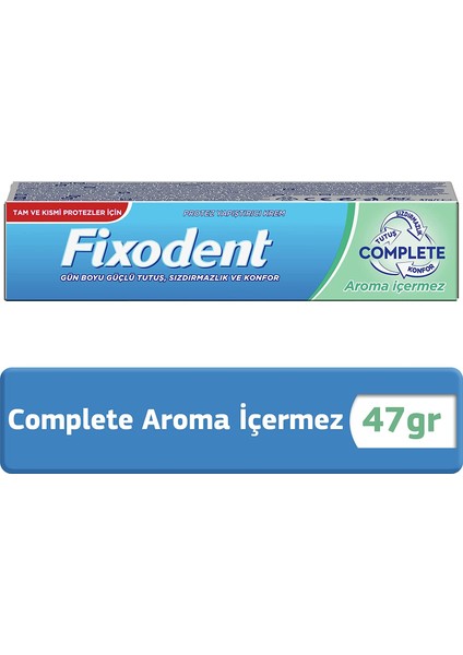 Complete Diş Protez Yapıştırıcı Krem Aroma Içermez, 47 Gr