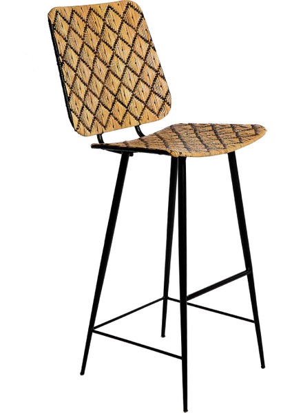 Kaross Bar Sandalyesi Naturel 45X57X112 cm Natural